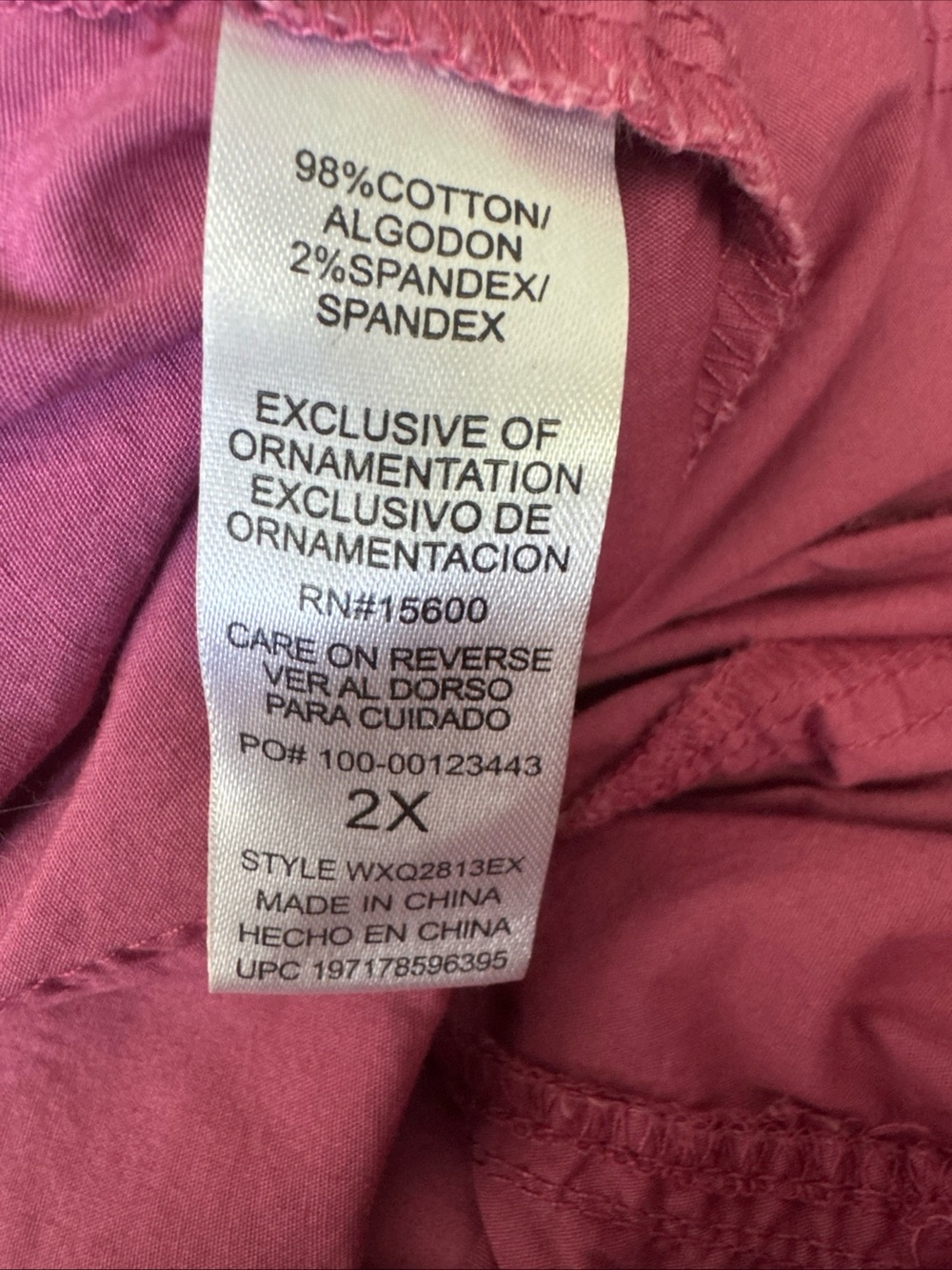 Pink Parachute Cargo Pants Cotton Stretch Sz 2X Plus Size Y2K Gorpcore Utility - Picture 7 of 8